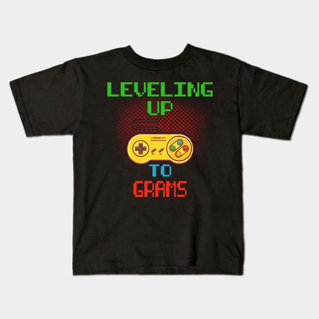 Promoted To GRAMS T-Shirt Unlocked Gamer Leveling Up Kids T-Shirt by wcfrance4